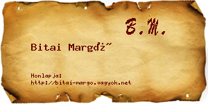 Bitai Margó névjegykártya